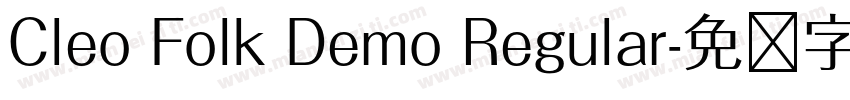 Cleo Folk Demo Regular字体转换